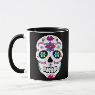 Caneca Câncer Colorido Mexicano Crânio
