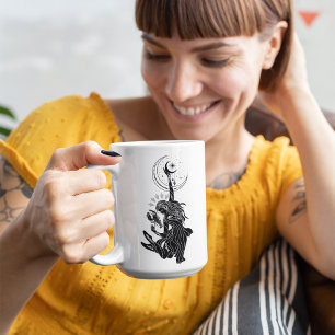 Caneca Cancer Dançando 15oz Black Rim Mug