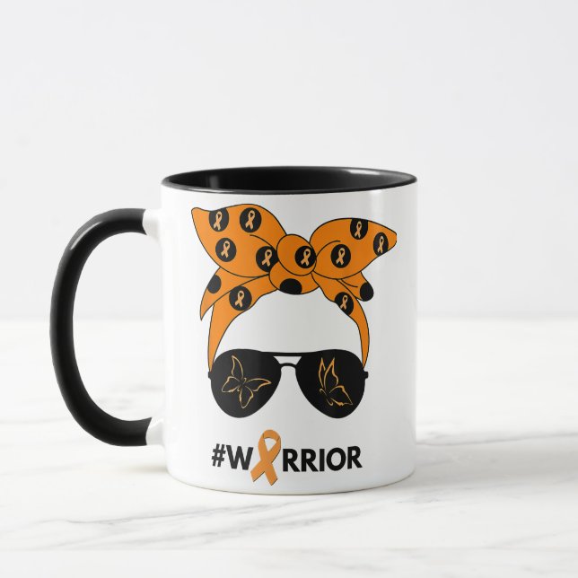 Caneca Câncer de rim Laranja Bandana Unbrea (Esquerda)