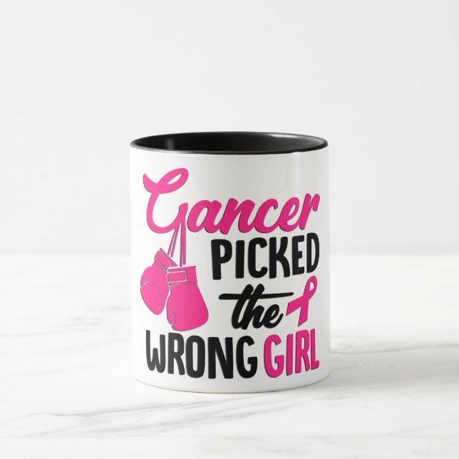 Caneca Cancer Escolheu A Menina Errada (Centro)