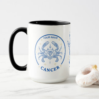 Caneca Cancer personalizado Zodiac 15 oz