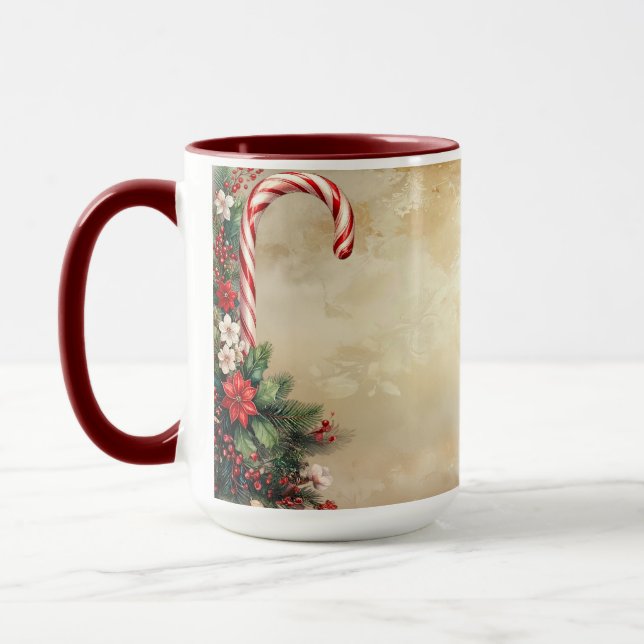 Caneca Candy Cane Christmas Holiday Mug (Esquerda)