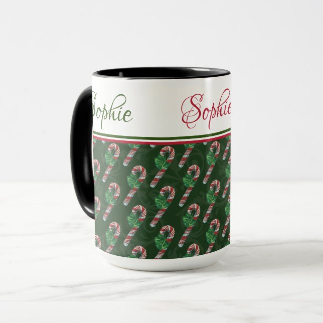 Caneca Candy Canes Mug (Frente Esquerda)