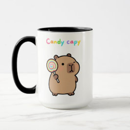 Caneca Candy Capybara – Camiseta Infantil de Pirulito Fof