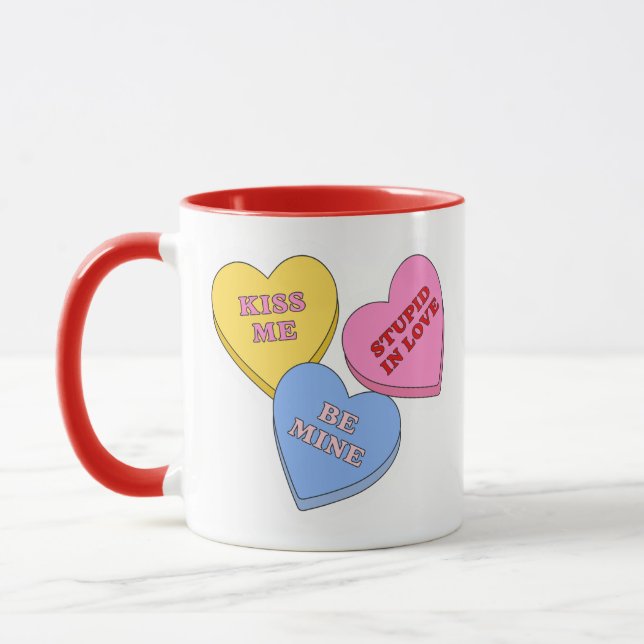 Caneca Candy Hearts Valentine's day  (Esquerda)