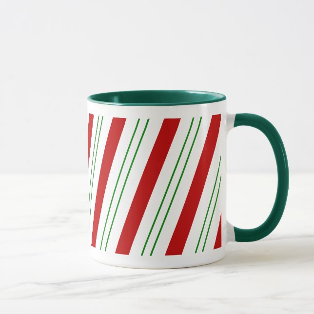 Caneca Candycane verde vermelho (Direita)