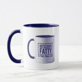 Caneca Caneca Azul Logotipo Kitschen Fatty Kitsche