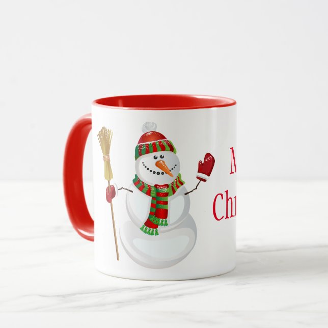 Caneca Caneca-Boneco de neve do Natal (Frente Esquerda)