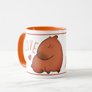 Caneca Caneca-de-laranja-negra-branca-Capybara