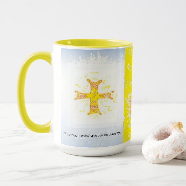 Caneca Caneca: Jesus Cristo com Cruz Grega (Com Donut)