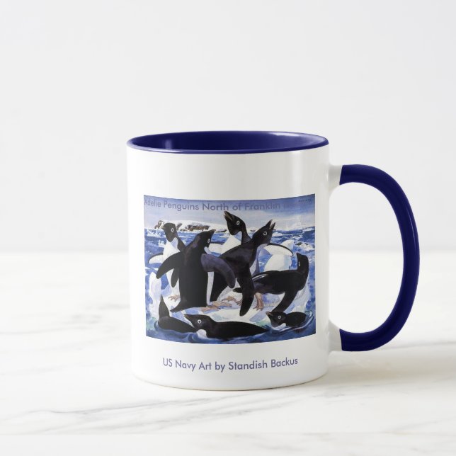 Caneca Caneca/pinguins de Adelie ao norte da ilha de (Direita)
