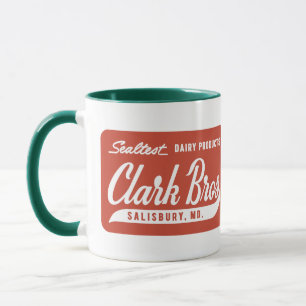 Caneca Caneca, verde e vermelho de café dos irmãos de
