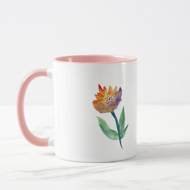 Caneca Caneta Combo de Dedo de Aquarela Flor (Esquerda)