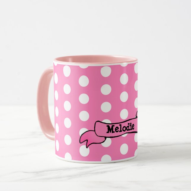 Caneca Caneta Combo de Dedo Personalizado Rosa (Frente Esquerda)