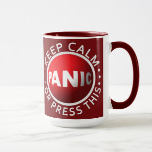 Caneca Caneta de Botão de Pânico - escolha o estilo