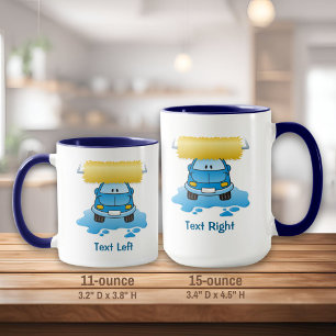 Caneca Caneta de cartoon de lavagem