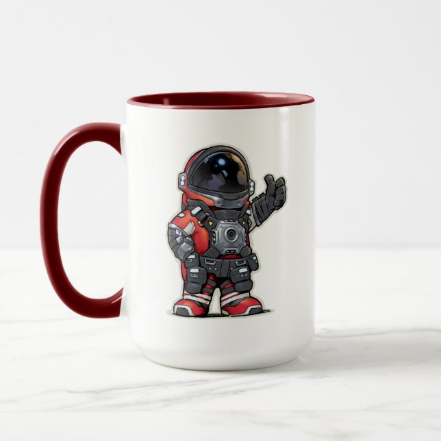 Caneca Caneta de Engenheiros Espaciais - Vermelho (Esquerda)