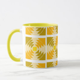 Caneca Caneta de padrão amarelo