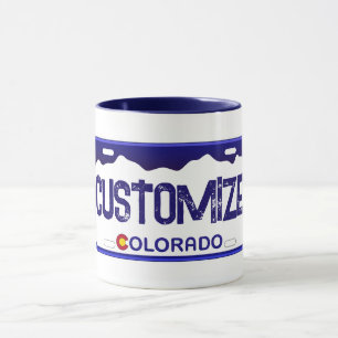 Caneca Caneta de placa azul de licença do Colorado person