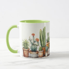 Caneca Caneta de Potes Cactus