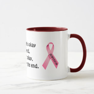 Caneca Caneta de Ringer de Fita Rosa