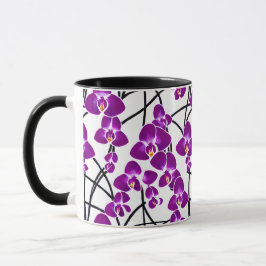 Caneca Caneta Para Perfusão Orquídea Púrpura Elegante