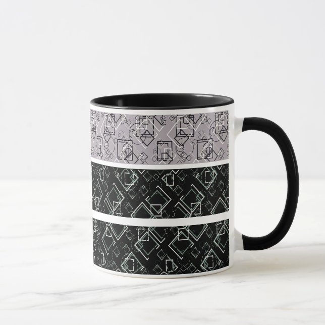Caneca Caneta preta e retro de cinza (Direita)