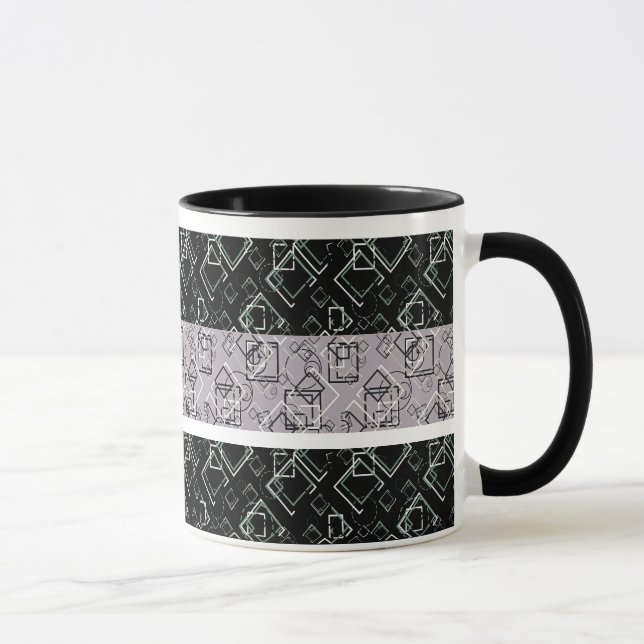 Caneca Caneta preta e retro de cinza (Direita)