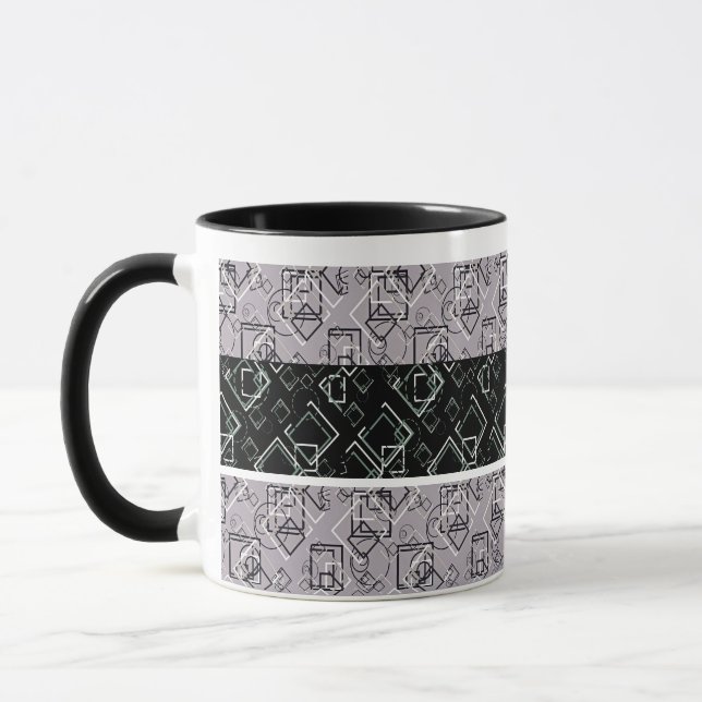 Caneca Caneta preta e retro de cinza (Esquerda)