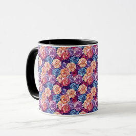 Caneca Caneta Romântica Floral Romântica Elegante
