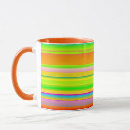 Caneca Caneta striped de artsy multicolor criativa brilha