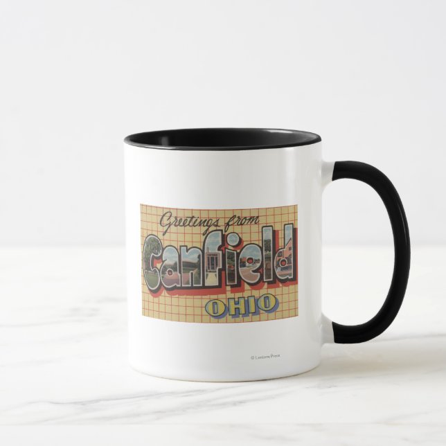 Caneca Canfield, Ohio - Cenas com Letras Grandes (Direita)
