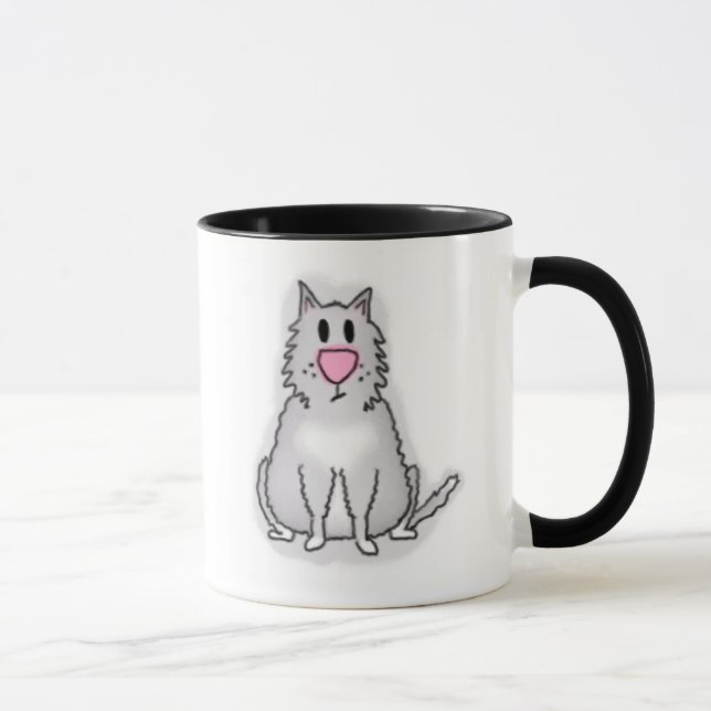 Caneca Canhão de Gato de Cartoon (Direita)