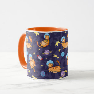 Caneca Canhão de Gatos Espaciais