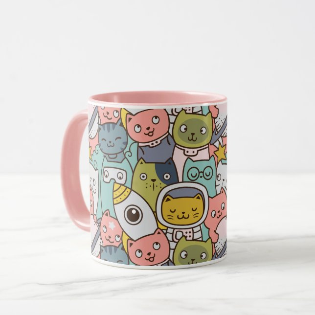 Caneca Canhão de Gatos Espaciais (Frente Esquerda)