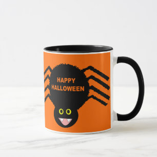 Caneca Canhão de Halloween de Aranha Negra