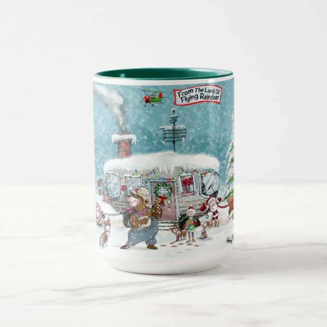 Caneca Canhão de Natal do Polo Norte (Centro)