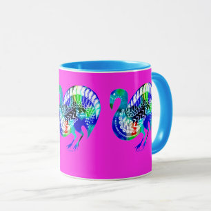 Caneca Canhão de Pássaros Múltiplos Inspirado Mineano Gre