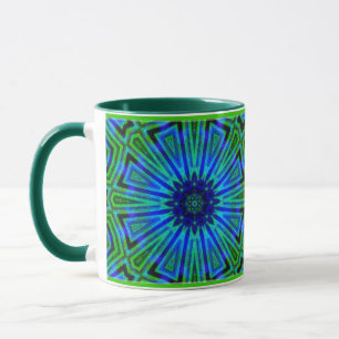 Caneca Canhão de queimadura solar verde azul