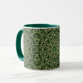Caneca Canhão Decorativo Dourado Verde