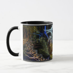 Caneca Canhão "Futurística" de Arte Fractal