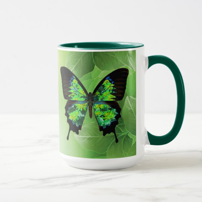 Caneca Canhão verde borboleta (Direita)