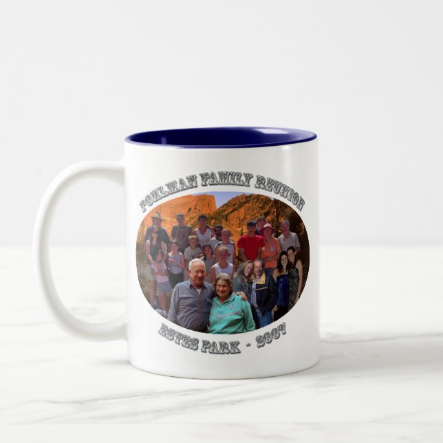 caneca canhota para a reunião de família do (Esquerda)