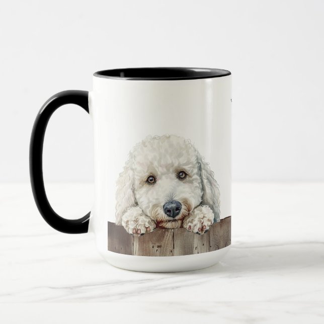 Caneca Canina de Poodle Standard (Esquerda)