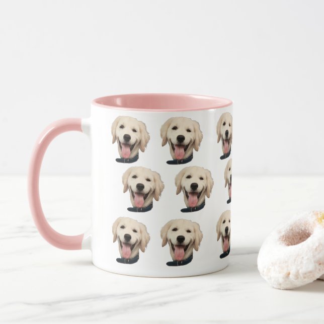 Caneca Canino Personalizado | Cachorro Mamãe Dift Mug (Com Donut)