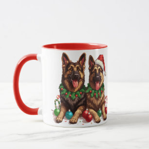Caneca Caninos de German shepherd de Natal