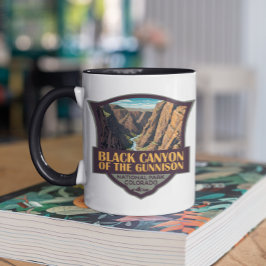 Caneca Cantão Negro Da Arte Do Parque Nacional De Gunniso