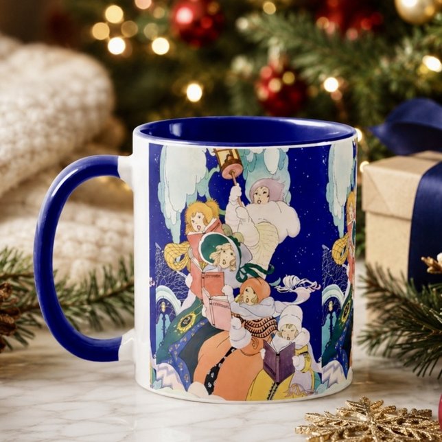 Caneca Cantarolando o Natal Antigo sob as Estrelas  (Criador carregado)