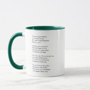 Caneca Cante uma canção de 6 pence, um cheio de bolso de