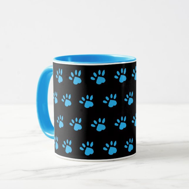 Caneca Canw Print Mug (Preto e Azul) (Frente Esquerda)